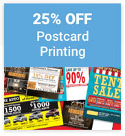 Save 25% On Postcard Printing